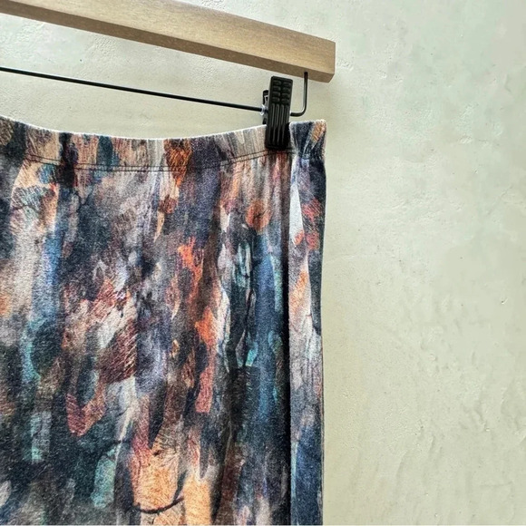 Karen Kane || Maxi Skirt Dark Watercolor Bohemian Cottagecore Medium - Picture 8 of 8